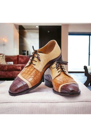 Mauri 3064 Swag Alligator & Ostrich Skin Derby (MA5529)