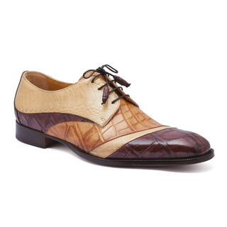 Mauri 3064 Swag Exotic Alligator & Ostrich Skin Derby (MA5529)-AmbrogioShoes