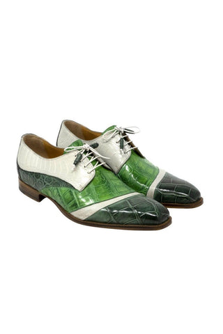 Mauri 3064 Swag Exotic Alligator & Ostrich Skin Derby (MA5529)-AmbrogioShoes