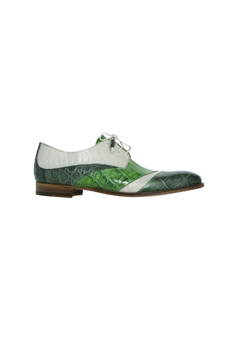Mauri 3064 Swag Exotic Alligator & Ostrich Skin Derby (MA5529)(Made to Order)-AmbrogioShoes
