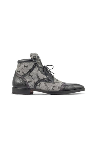 Mauri 3069 Jetset Alligator, Ostrich & Fabric Boots