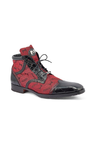 Mauri 3069 Jetset Alligator, Ostrich & Fabric Boots