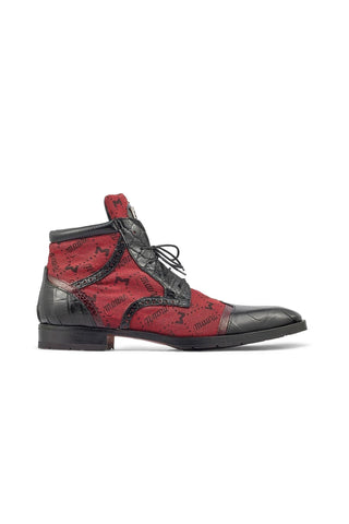Mauri 3069 Jetset Alligator, Ostrich & Fabric Boots
