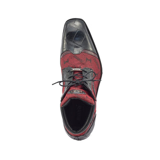 Mauri 3069 Jetset Exotic Alligator Skin /Ostrich Leg / Mauri Fabric Derby Boots (MA5396)-AmbrogioShoes