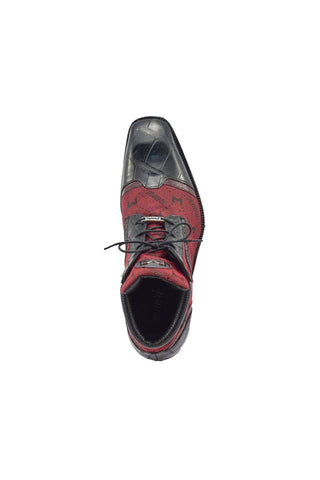 Mauri 3069 Jetset Exotic Alligator Skin /Ostrich Leg / Mauri Fabric Derby Boots (MA5396)(Made to Order)-AmbrogioShoes