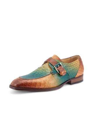 Mauri 3232 Minister Alligator Skin Split-Toe Single Monk-Strap (MA5532)