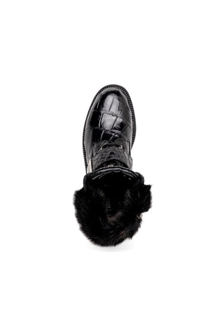 Mauri 3240 Smoke Alligator Skin / Mink / Nappa Strap Derby Boots (MA5584)