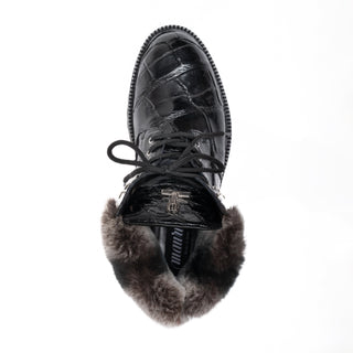 Mauri 3240/4 Smoke Men's Shoes Exotic Alligator Skin Lapin Lined Boots (MA5686)(Special Order)-AmbrogioShoes