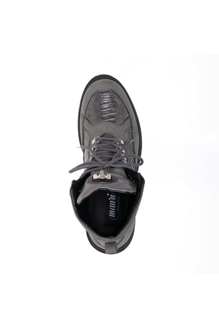 Mauri 3259 Backdoor Exotic Ostrich Skin & Nubuck Leather Boot (MA5687)(Made to Order)-AmbrogioShoes