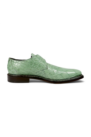 Mauri 3281/2 Shadow Exotic Alligator Skin Single Monk-Strap (MA5661)-AmbrogioShoes