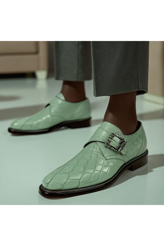 Mauri 3281/2 Shadow Exotic Alligator Skin Single Monk-Strap (MA5661)