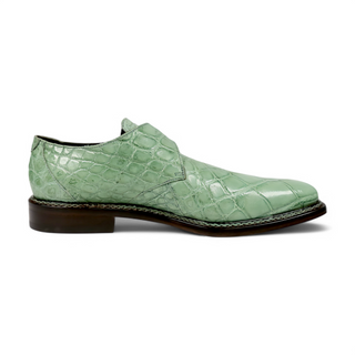Mauri 3281/2 Shadow Men's Shoes Exotic Alligator Skin Single Monk-Strap (MA5661)(Special Order)-AmbrogioShoes