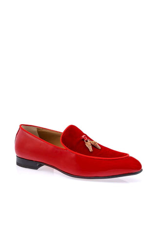 Mauri 3294 Velvet & Patent Leather Tassel Loafer - Special Order-AmbrogioShoes