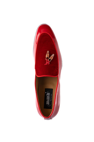 Mauri 3294 Velvet & Patent Tassel Loafer