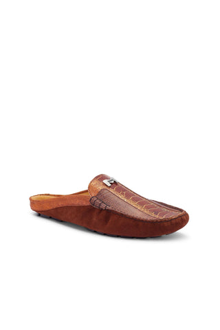 Mauri 3461 Fiesta Ostrich Skin & Suede Mules (MA5433)