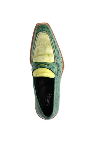 Mauri 3862 Ostrich & Alligator Penny Loafer