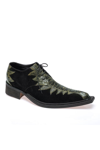 Mauri 42810/1 Saloon Exotic Special Dye Ostrich Skin & Suede Derby (MA5690)