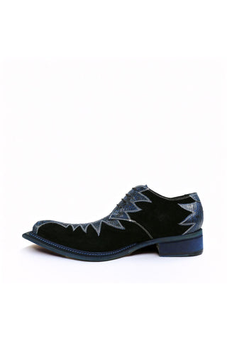 Mauri 42810/1 Saloon Exotic Special Dye Ostrich Skin & Suede Derby (MA5690)