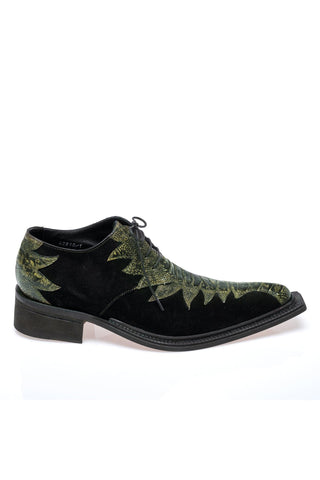 Mauri 42810/1 Saloon Exotic Special Dye Ostrich Skin & Suede Derby (MA5690)