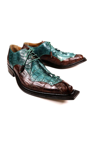 Mauri 44209 Crocodile Skin & Hornback Tail Oxfords (MA4821)
