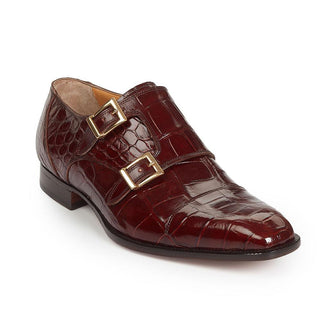 Mauri 4560 Men's Dress Via Spiga Alligator Burgundy Loafers (MA3012)(Special Order)-AmbrogioShoes