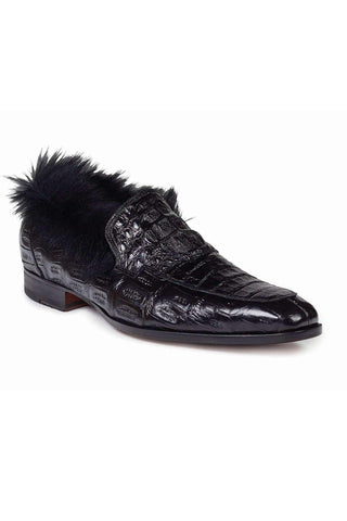Mauri 4615-4 Romeo Crocodile Skin & Kangaroo Fur Loafers (MA4638)