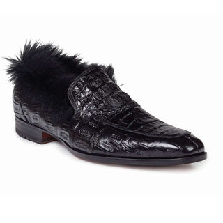 Mauri 4615-4 Romeo Exotic Crocodile Skin & Kangaroo Fur Loafers (MA4638)(Special Order)-AmbrogioShoes