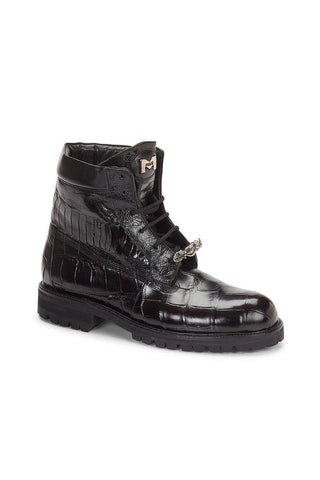 Mauri 4637 Commando Exotic Alligator & Ostrich Skin Boots (MA4107)