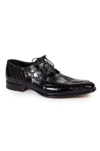 Mauri 4642 Men's Arsenal Alligator Black Oxfords (MA3013)