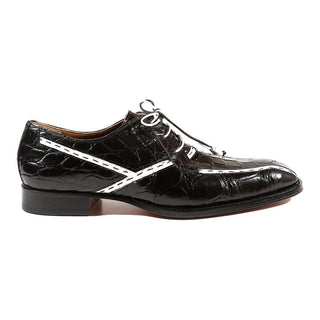 Mauri 4708 Men's Dress Domino Alligator Black Oxfords (MA3016)(Special Order)-AmbrogioShoes