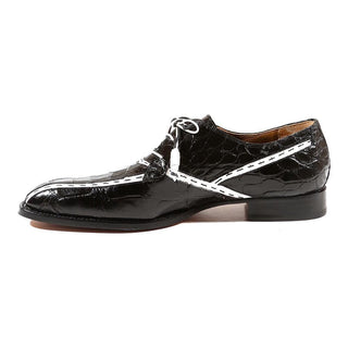 Mauri 4708 Men's Dress Domino Alligator Black Oxfords (MA3016)(Special Order)-AmbrogioShoes