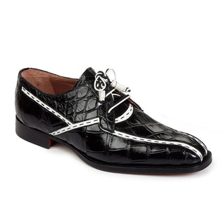 Mauri 4708 Men's Dress Domino Alligator Black Oxfords (MA3016)-AmbrogioShoes