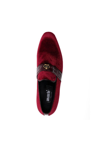Mauri 4709/11 Elegante Crocodile Skin & Velvet Slip-On Loafer (MA5698)
