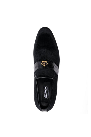 Mauri 4709/11 Elegante Crocodile Skin & Velvet Slip-On Loafer (MA5698)