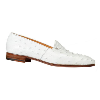 Mauri 4732 Men's Shoes Dress Bianca Ostrich White Loafers (MA3018)(Special Order)-AmbrogioShoes