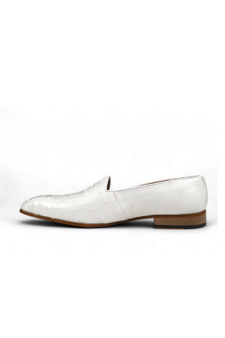 Mauri 4732 Ostrich White Slip-On Loafers (MA3018)