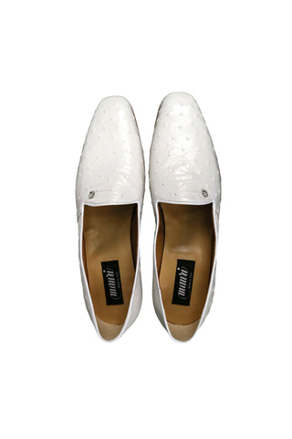 Mauri 4732 Ostrich White Slip-On Loafers (MA3018)