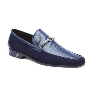 Mauri 4800 Priest Ostrich Leg / Suede / Calf-Skin Leather Horse-Bit Loafers (MA5259)(Special Order)-AmbrogioShoes