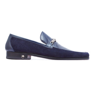 Mauri 4800 Priest Ostrich Leg / Suede / Calf-Skin Leather Horse-Bit Loafers (MA5259)(Special Order)-AmbrogioShoes
