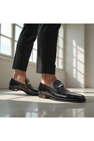 Mauri 4800/5 Crocodile Horsebit Loafers