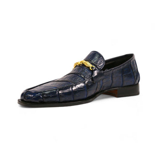 Mauri 4800/5 Men's Shoes Exotic Crocodile Horsebit Loafers (MA5652)(Special Order)-AmbrogioShoes
