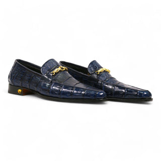 Mauri 4800/5 Men's Shoes Exotic Crocodile Horsebit Loafers (MA5652)(Special Order)-AmbrogioShoes