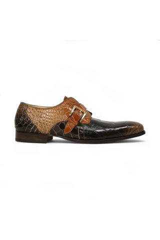 Mauri 4853 Deacon Exotic Alligator Skin Monk-Straps (MA5384)(Made to Order)-AmbrogioShoes
