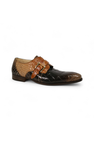 Mauri 4853 Deacon Exotic Alligator Skin Monk-Straps (MA5384)(Made to Order)-AmbrogioShoes