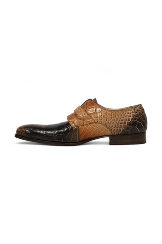 Mauri 4853 Deacon Exotic Alligator Skin Monk-Straps (MA5384)(Made to Order)-AmbrogioShoes