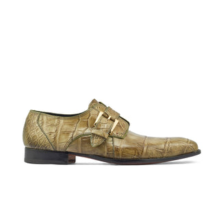 Mauri 4853 Deacon Men's Shoes Exotic Alligator Skin Monk-Straps (MA5384)-AmbrogioShoes