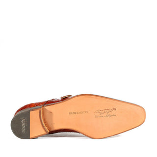 Mauri 4853 Designer Shoes Exotic Skin Men's Acacia Gold Burnished Alligator Body Loafers (MAS4804)-AmbrogioShoes