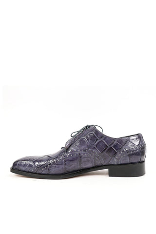 Mauri 4858 Designer Skin Cedro Medium Grey Burnished Body Alligator Oxfords (MA4805)