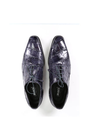 Mauri 4858 Designer Skin Cedro Medium Grey Burnished Body Alligator Oxfords (MA4805)