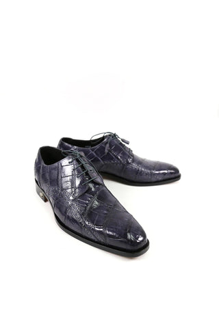 Mauri 4858 Designer Skin Cedro Medium Grey Burnished Body Alligator Oxfords (MA4805)